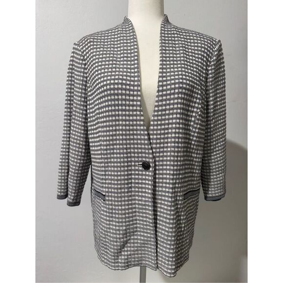 Ming Wang one button front cardigan textured size L - Picture 1 of 6